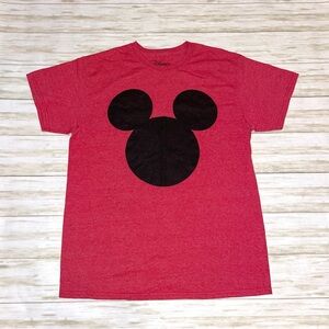 Disney Mickey Mouse Mens Red Tshirt Sz M Medium